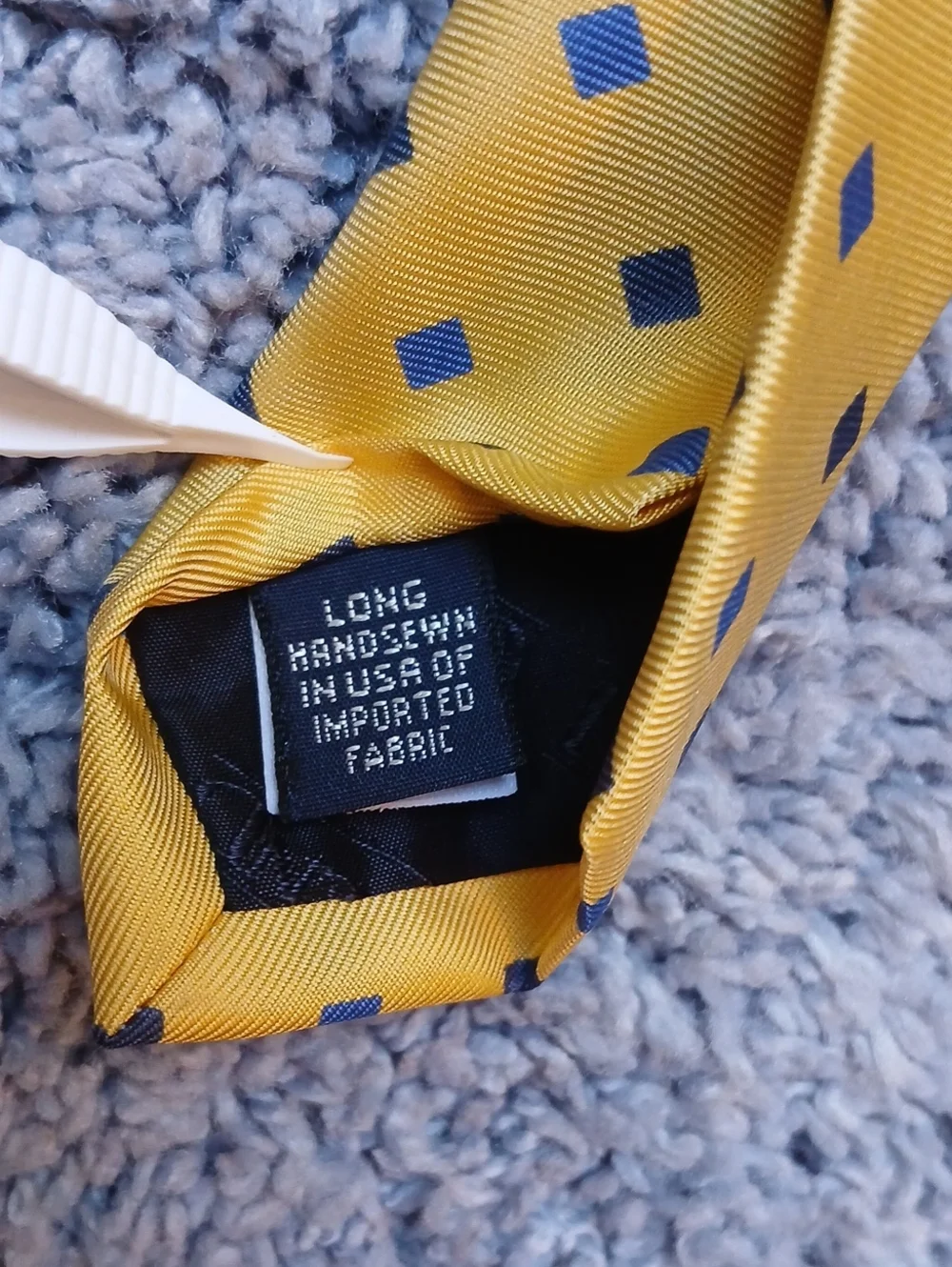 Lands' End Long Yellow Silk Tie